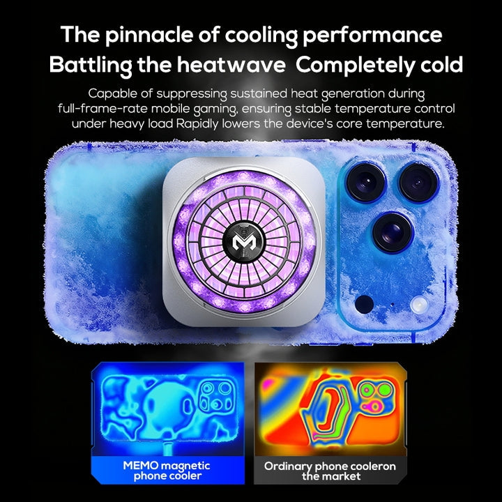 MEMO CX21 High Power 18W Magnetic Phone Cooler with Back Clip Semiconductor Ice Cooling Radiator for Mobile Gaming