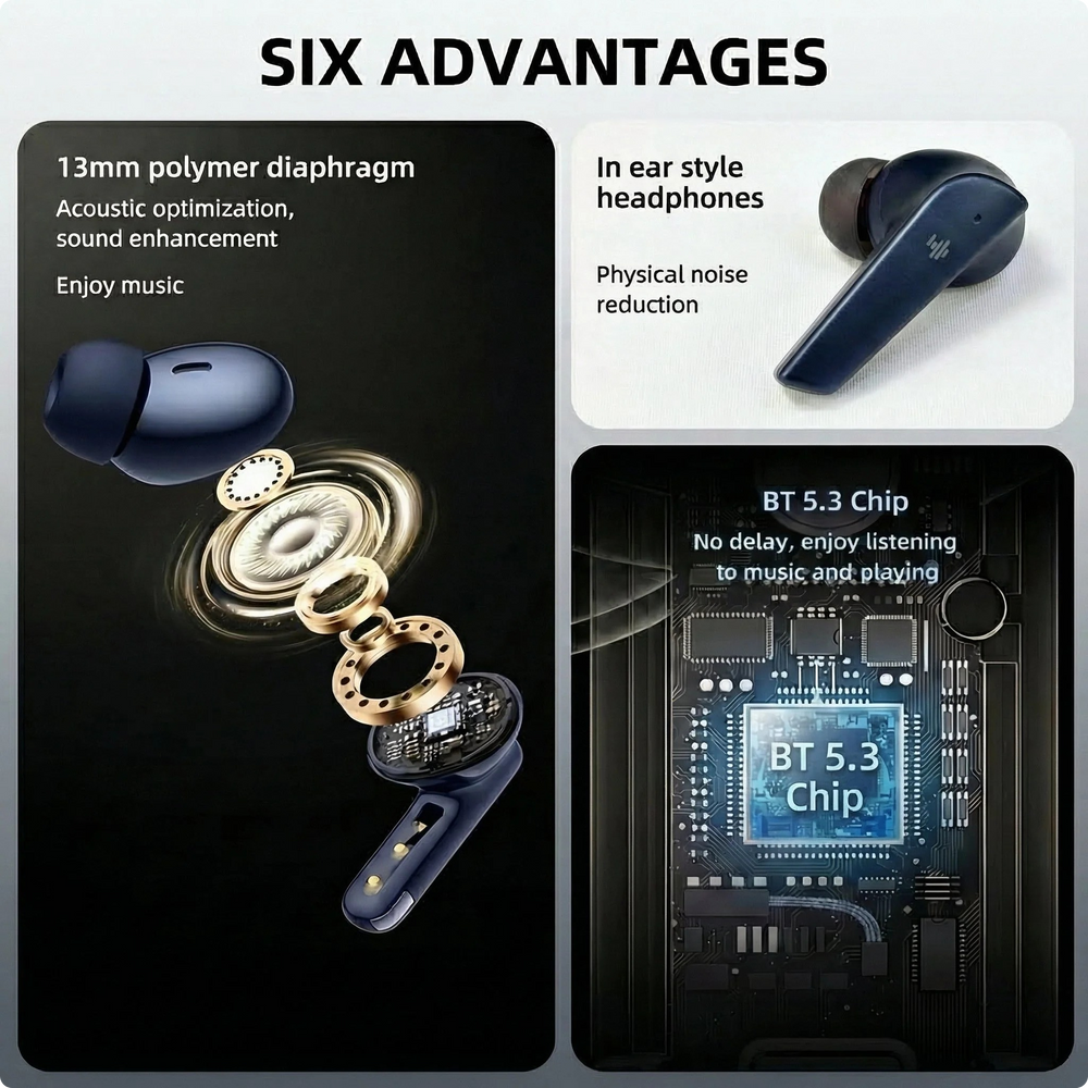 Senmai™ Earbuds Zero Lag for Gaming & Call | 50-Hour Play back time
