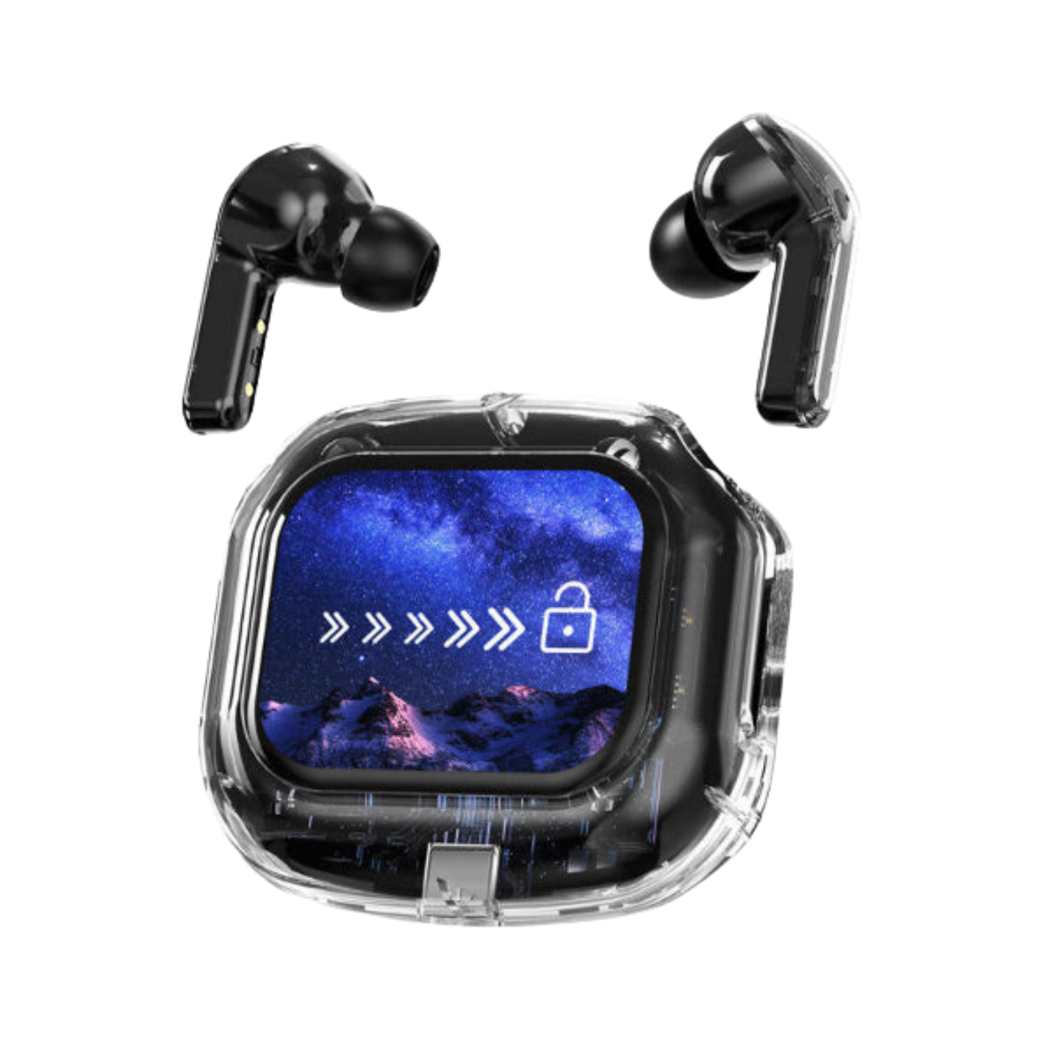 Air Max LCD Display Transparent Earbuds