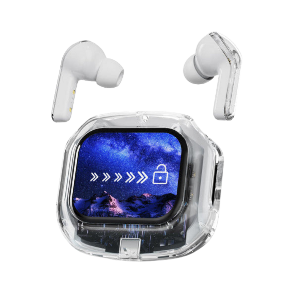 Air Max LCD Display Transparent Earbuds