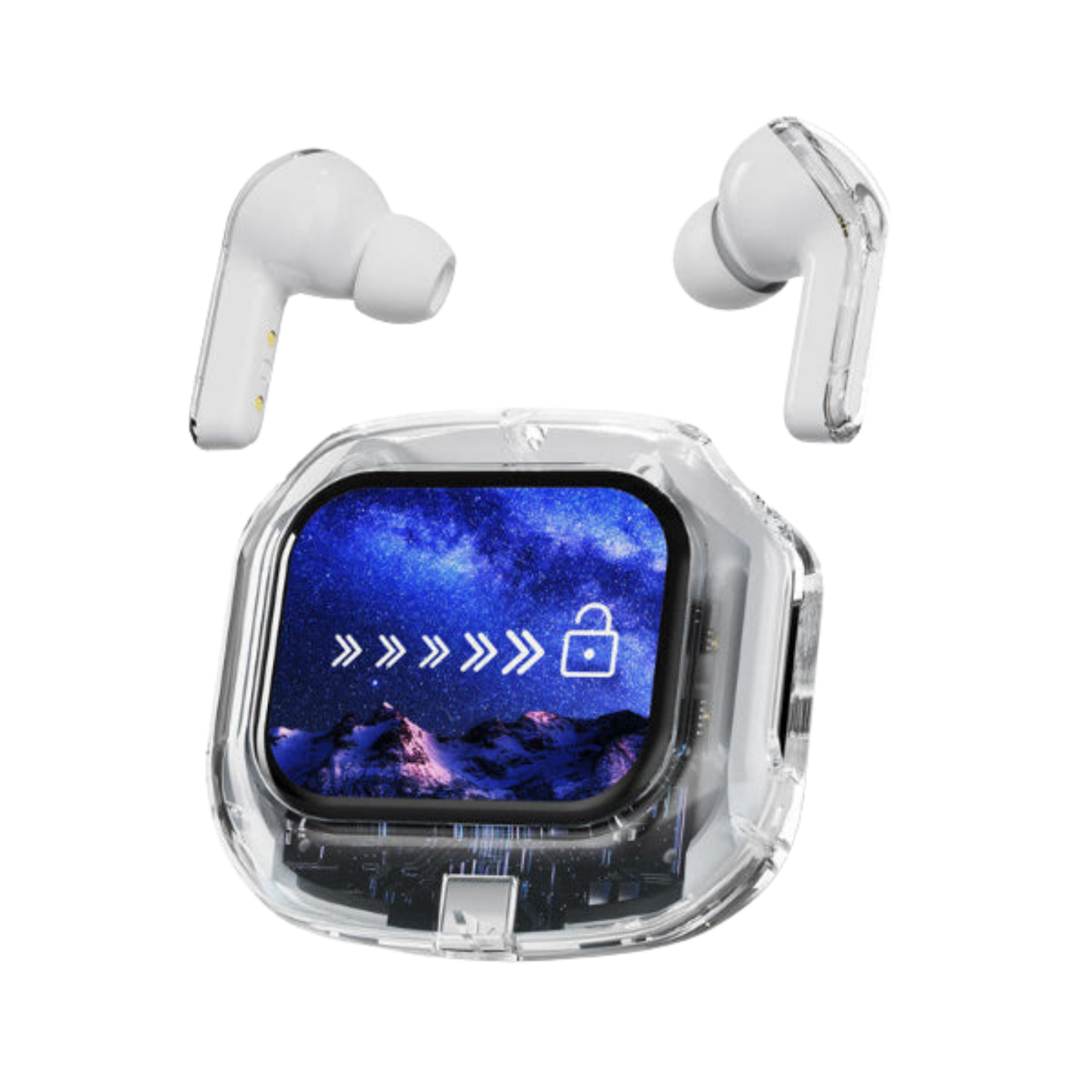 Air Max LCD Display Transparent Earbuds