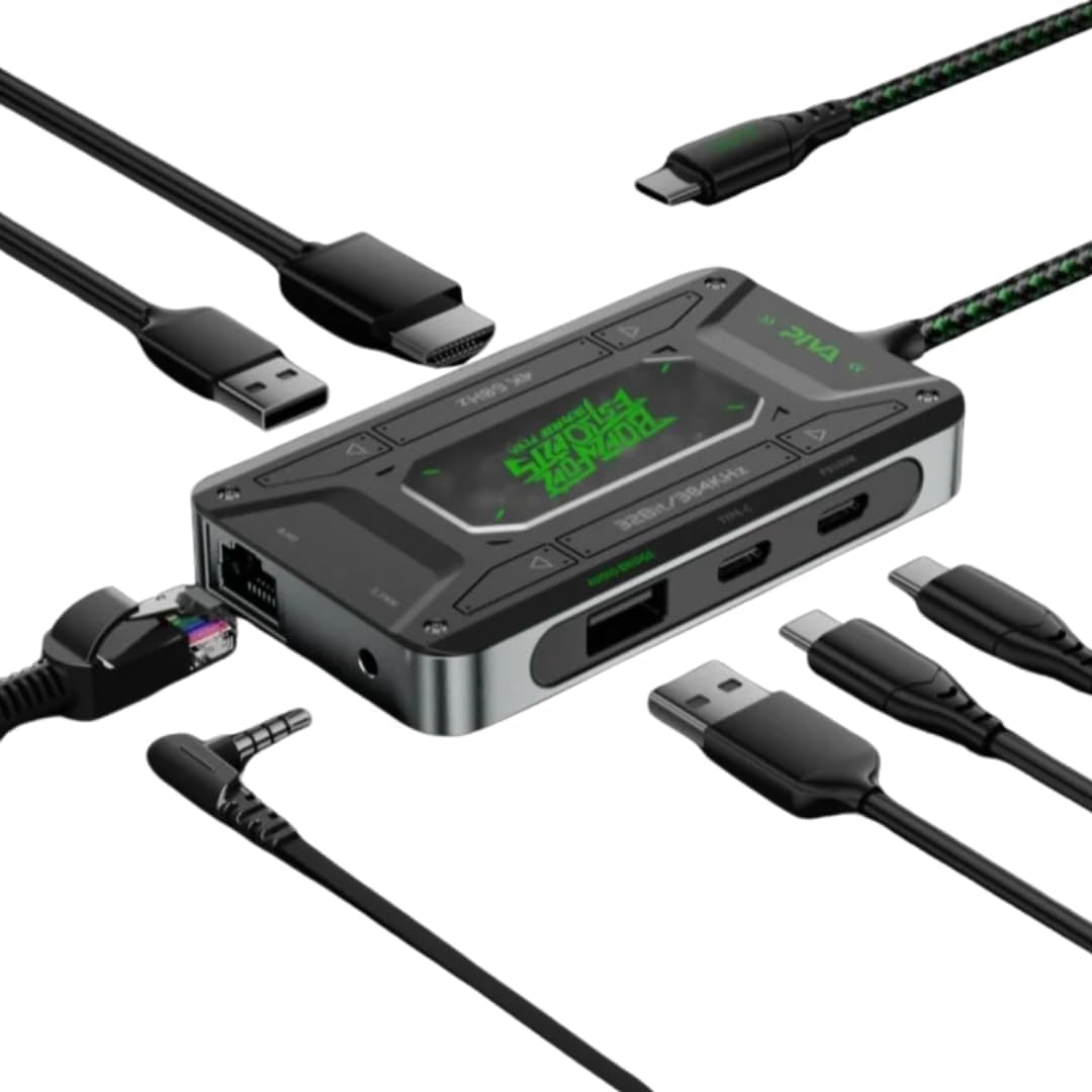 PIVA DS7 Pro Gaming Dock Type-C compatible with any Type-C Device (Streaming Version)