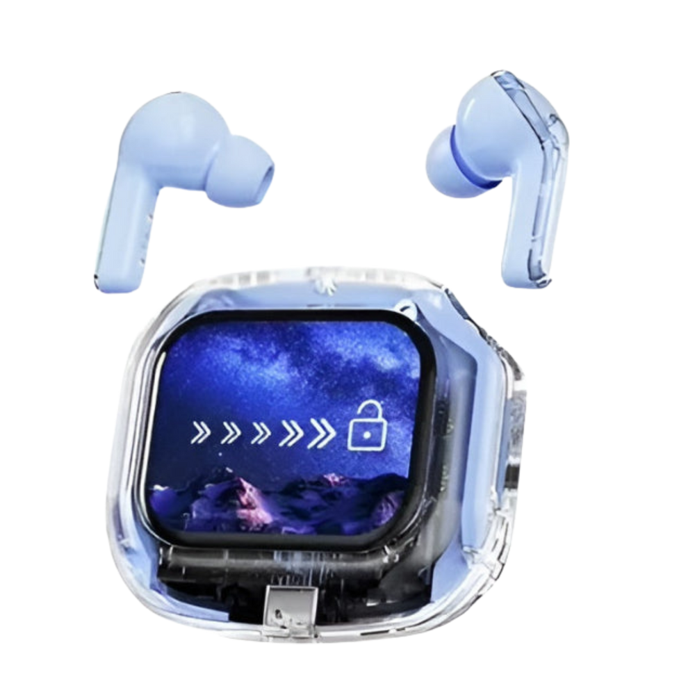 Air Max LCD Display Transparent Earbuds