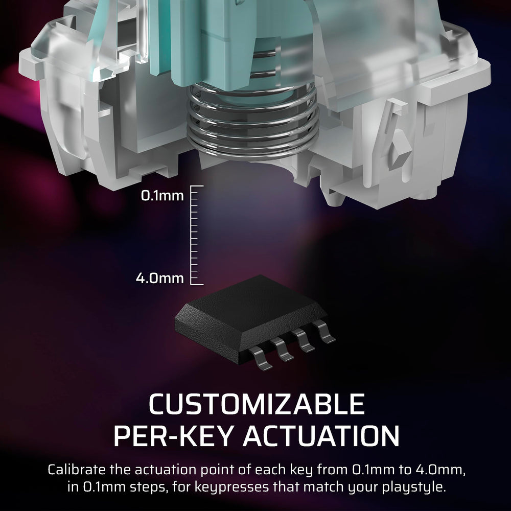 Corsair K70 PRO TKL RGB Tenkeyless Mechanical Wired Gaming Keyboard – Pre-Lubed Hall Effect MGX Hyperdrive Adjustable Switches, Simultaneous SOCD and Rapid Trigger, ABS Double-Shot, QWERTY NA – Black