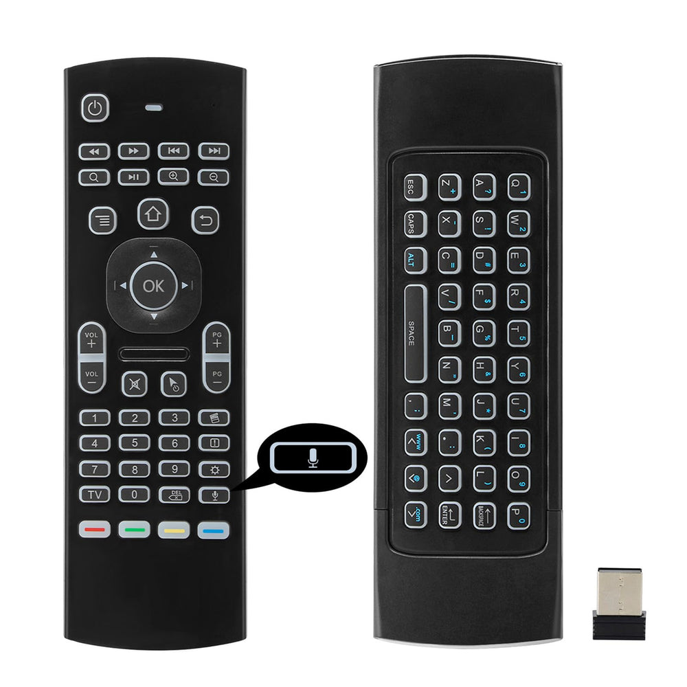 Byte Max 3 Pro – 4in1 Air Mouse Wireless Keyboard Remote Control with RGB Backlit & IR Learning for Android TV Box, Smart TV, PC