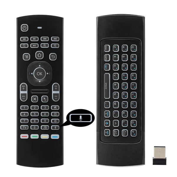 Byte Max 3 Pro – 4in1 Air Mouse Wireless Keyboard Remote Control with RGB Backlit & IR Learning for Android TV Box, Smart TV, PC