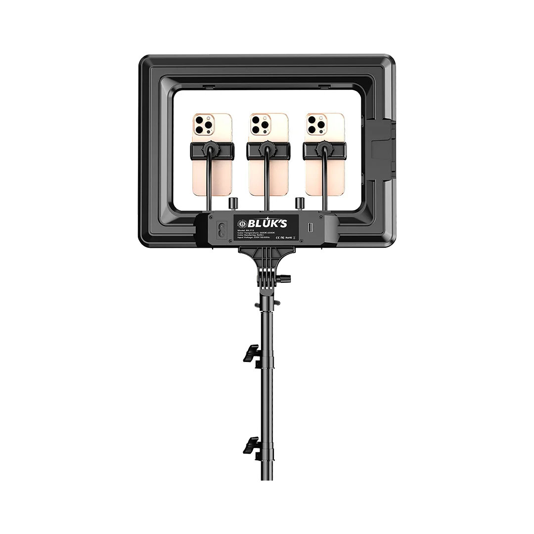 BX-713 3-in-1 Smart Phone Holder &amp; StudioGlow LED Ring Light