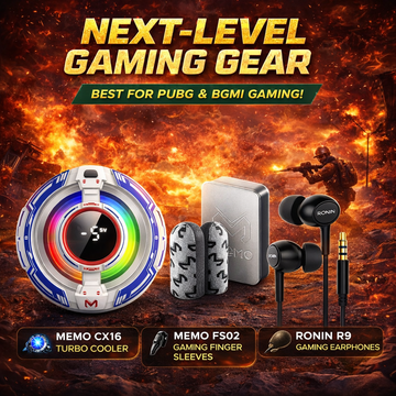 PUBG Mobile Gaming Combo – Memo CX16 Cooler + Ronin R-9  + Memo FS02 | Pro Mobile Gaming Kit