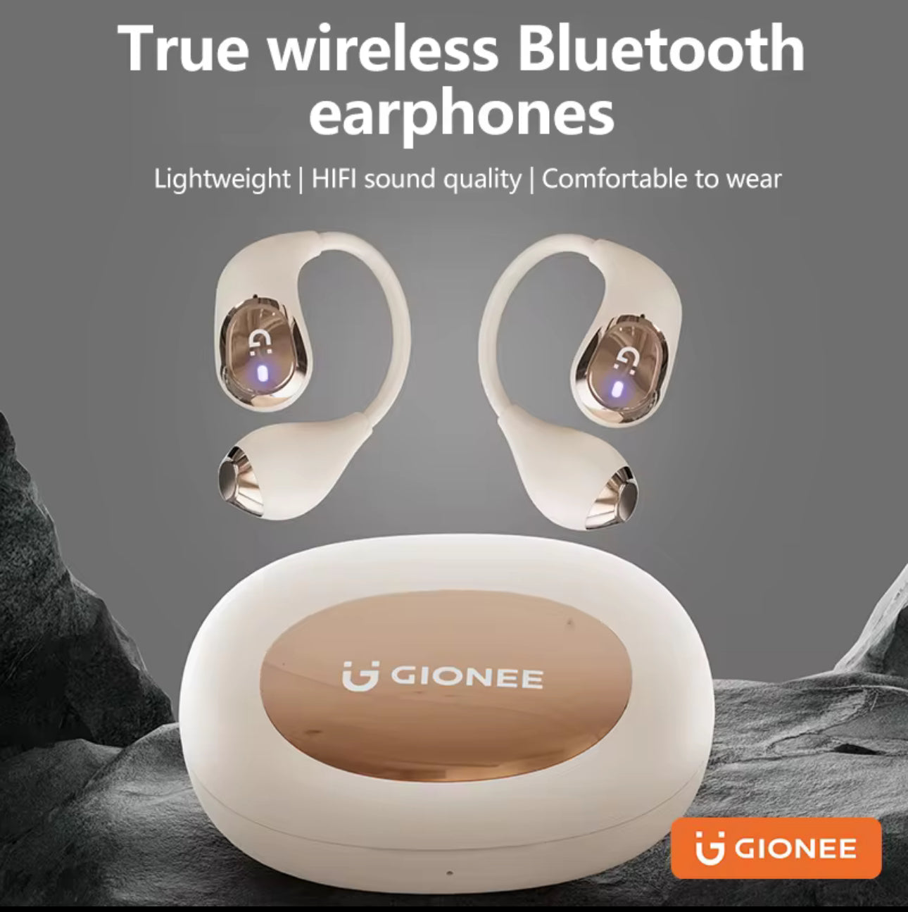 GIONEE JL012 OWS Open Ear Wireless Earbuds - Soft Comfortable Bluetooth