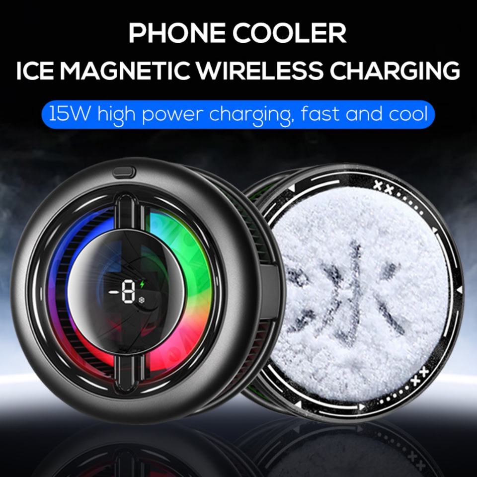 Memo CX19 Phone Cooler for Gaming | Wireless Charging Cooling Fans