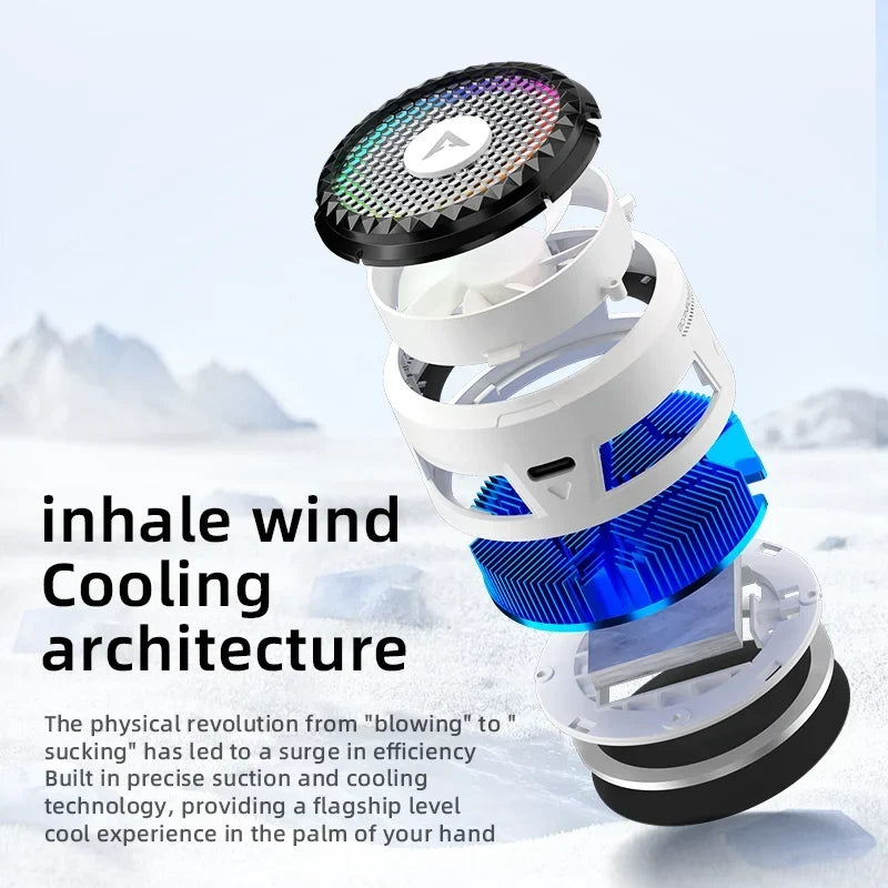 PIVA X30 27W Portable Quickly Cooling Phone Cooler Magnetic Mobile Cooling Fan for Gaming