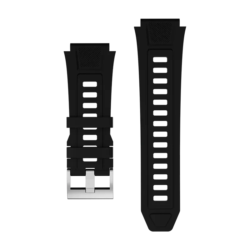 RONiN R-011 Silicone Strap in black, designed for comfort and durability, perfect for an active lifestyle.