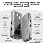 PIVA G91 9 in 1 Aluminum Alloy Office Docking Station Smart Screen Display Type-C to HDMI2.0 USB3.0 HUB PD100W Adapter