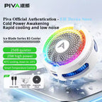 PIVA B3 25W Gaming Mobile Cooling Fan Colorful Led Light Semiconductor Mobile Phone Cooler Magnetic and Rotatable Clip for PUBG