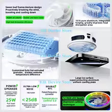 PIVA B3 25W Gaming Mobile Cooling Fan Colorful Led Light Semiconductor Mobile Phone Cooler Magnetic and Rotatable Clip for PUBG