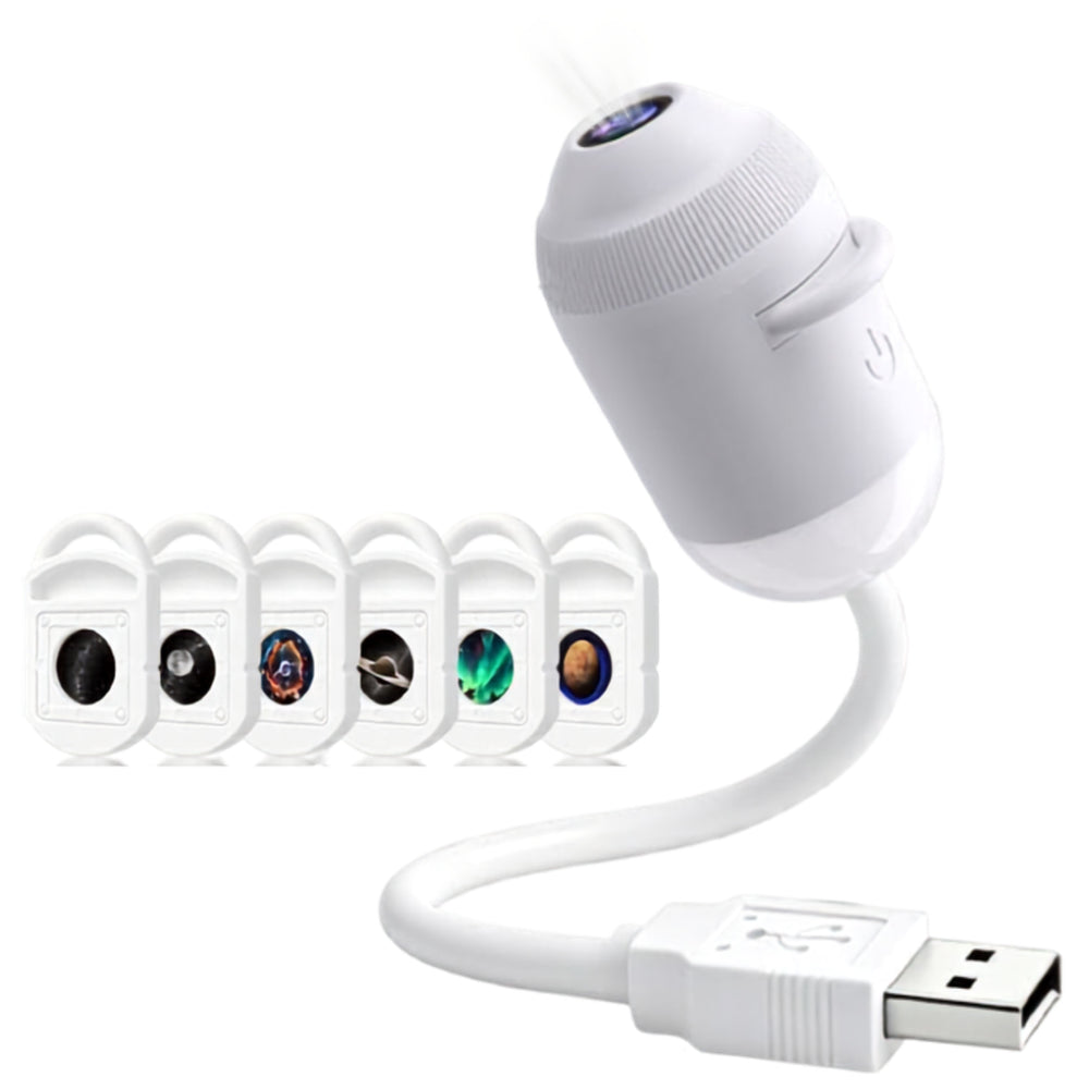 USB Galaxy Star Projector Night Light – Mini Starry Sky LED Lamp with Touch Control