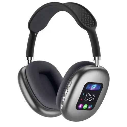 AKZ Max700 Wireless Headphones - On-Ear Bluetooth with Digital Display