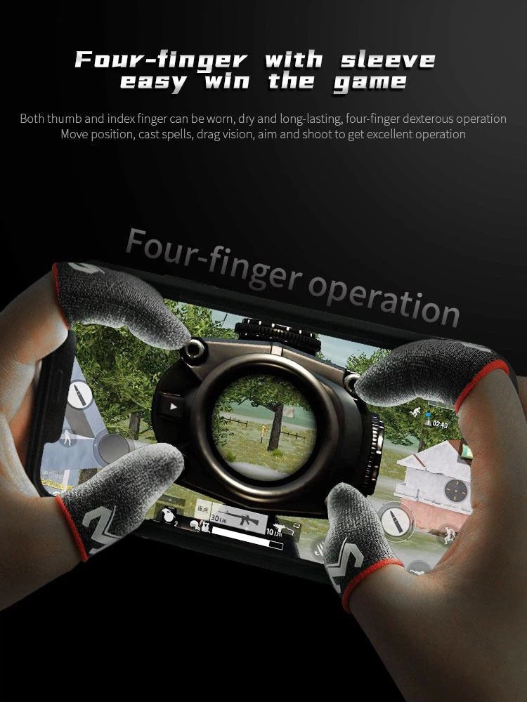 Memo FS01 Pro Gaming Finger Sleeves: Anti-Sweat, Ultra-Thin, High Sensitivity for Mobile FPS