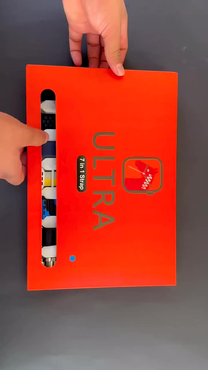 Ultra 7 IN 1 SmartWatch 2.1 Inch Full HD Screen Series 8 Wireless Charging 7 Straps Waterproof