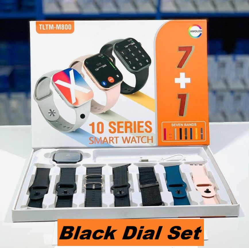 M1000 Series 10 7in1 Straps Smart Watch 49mm HD Display With Games - Series 10 Smart Watch