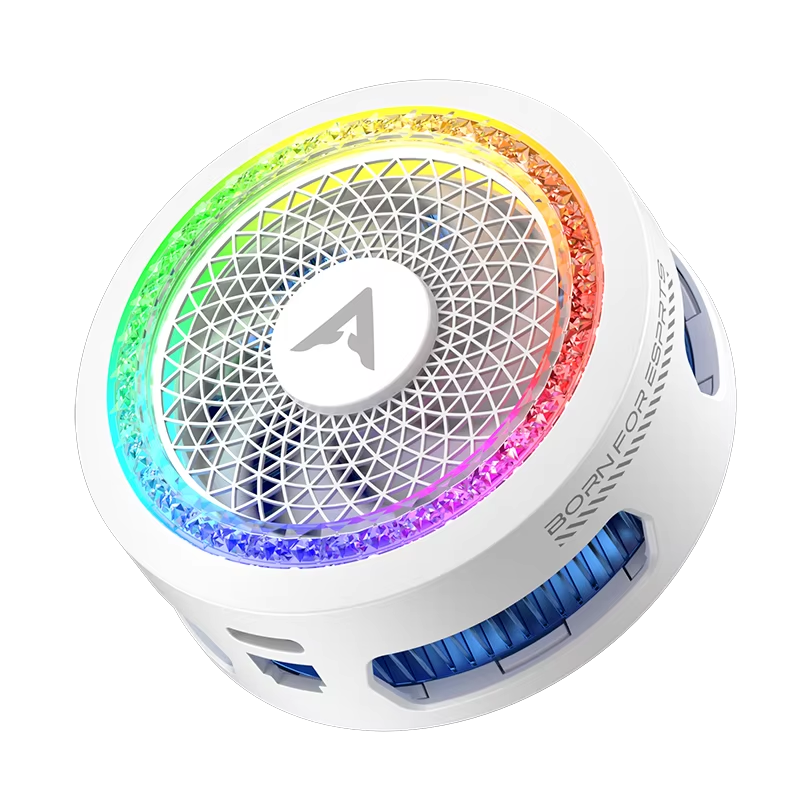 PIVA B3 25W Gaming Mobile Cooling Fan Colorful Led Light Semiconductor Mobile Phone Cooler Magnetic and Rotatable Clip for PUBG