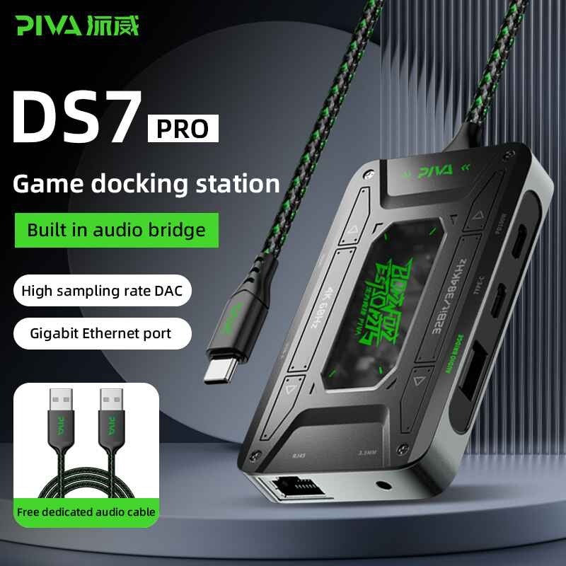 PIVA DS7 Pro Gaming Dock Type-C compatible with any Type-C Device (Streaming Version)
