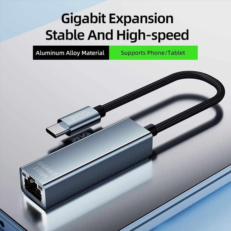 PIVA USB-C To Giga Ethernet Adapter | USB Type C Adapter
