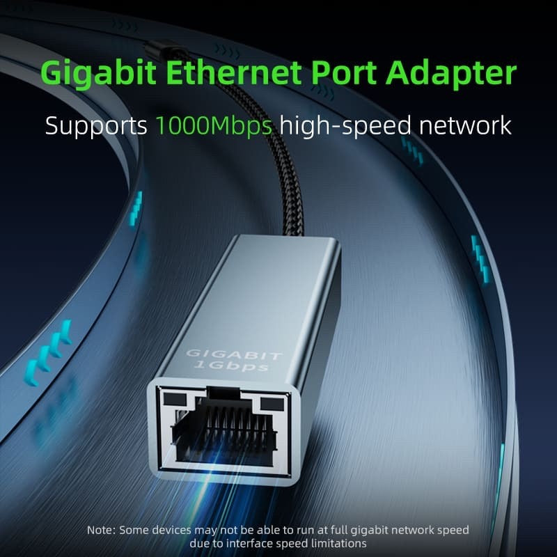 PIVA USB-C To Giga Ethernet Adapter | USB Type C Adapter