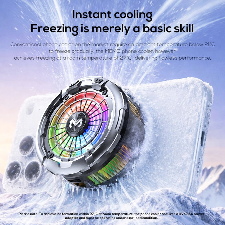 MEMO CX26 Ultra 30W Magnetic Semiconductor Radiator High Powder Phone Cooler with Temperature Display for PUBG Mobile Gamer