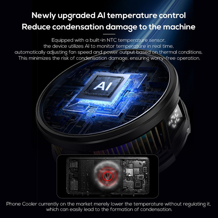 MEMO CX26 Ultra 30W Magnetic Semiconductor Radiator High Powder Phone Cooler with Temperature Display for PUBG Mobile Gamer