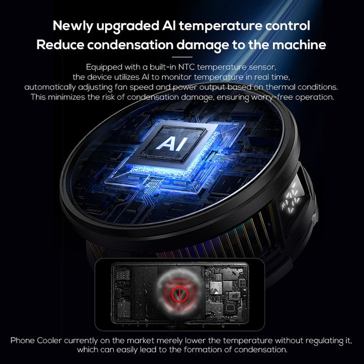 MEMO CX26 Ultra 30W Magnetic Semiconductor Radiator High Powder Phone Cooler with Temperature Display for PUBG Mobile Gamer